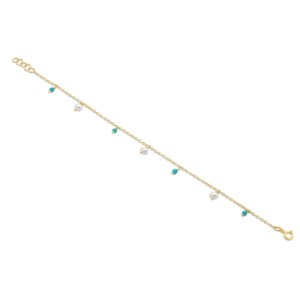 Pearl & Turquoise Charm Bracelet